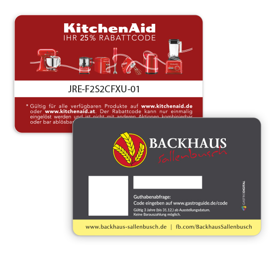 Karteo - Trade fair & presentation needs - High-quality printed plastic cards - Express retransfer examples
