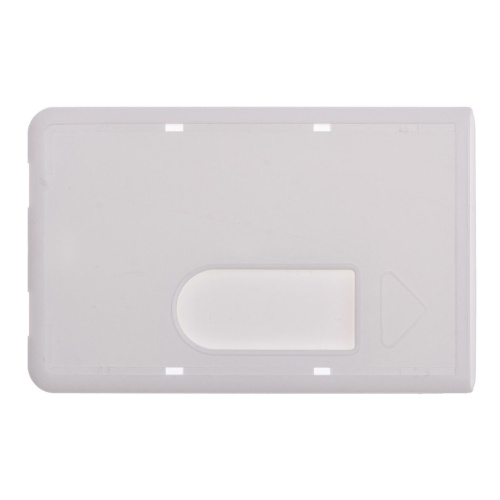 Porte-carte bancaire blanc avec glissement de pouce