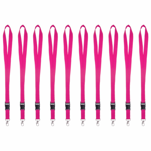 Korthållare lanyard med avtagbart spänne, rosa