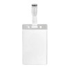 ID Badge Holder vertical with color top and Clip white