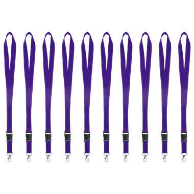 Cordón de porta acreditación con hebilla desmontable púrpura