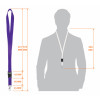 Badge holder lanyard with detachable buckle purple