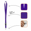 Lanière pour porte-badge avec boucle détachable violet