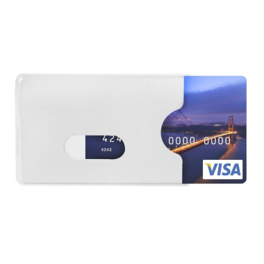 Card cover with thumb slide white
