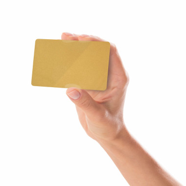 Tarjeta en blanco de PVC de color dorado