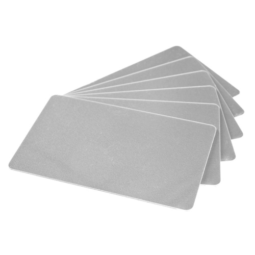 Blanco pvc kaarten metallic zilver