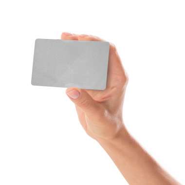 PVC blank cards metallic silver