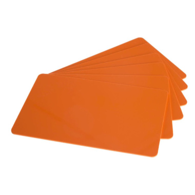 Tarjeta en blanco de PVC de color naranja