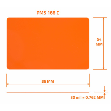 Cartes vierges en PVC orange