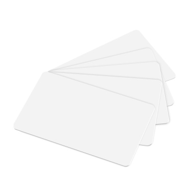Cartes vierges en PVC blanc
