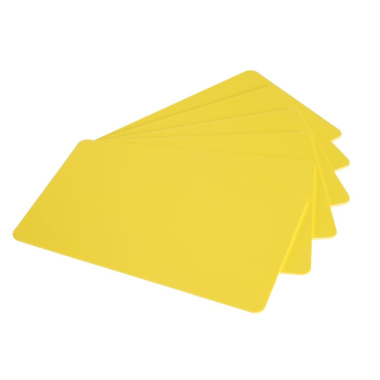 Tarjeta en blanco de PVC de color amarillo