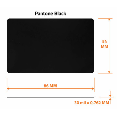 Tarjetas en blanco de PVC de color negro