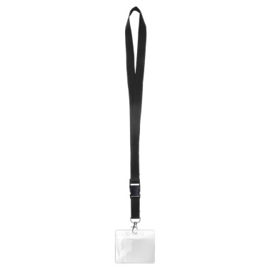 A7 card holder plastic with flat lanyard