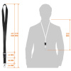 A7 card holder plastic with flat lanyard black