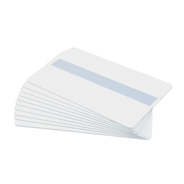 Blanka PVC-kort, vit, signaturfält