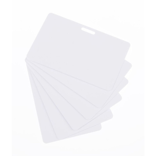 Slot punched PVC cards horizontal