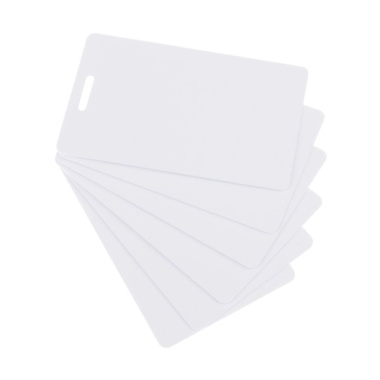 Slot punched PVC cards vertical