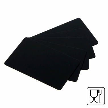 Cartes en PVC adaptées à un usage alimentaire noir mat