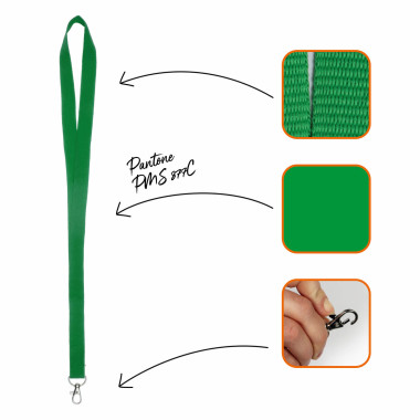 Badge holder lanyard green