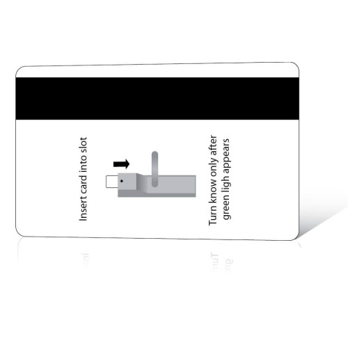 Printed PVC plastic card with HiCo magnetic stripe