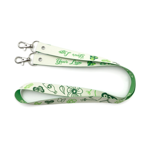 Paper lanyard with two carabiner hooks
