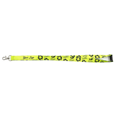 Organic lanyards printed 20 mm with carabiner hook and safety breakaway Standard
