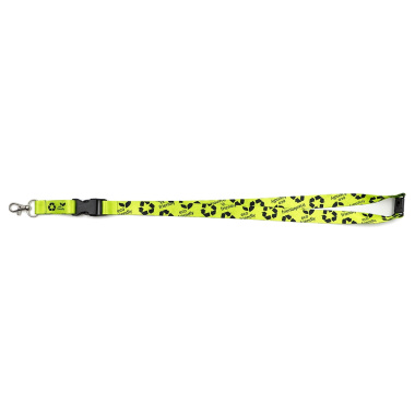 Organic lanyards printed 20 mm with carabiner hook, trigger hook and safety breakaway Standard