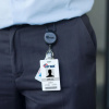 Porte-badge Key-Bak XXL avec mousqueton et anneau porte-clés