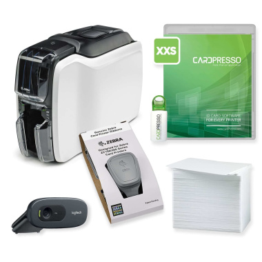 Zebra ZC100 card printer pack | with plastic cards and...