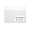 Soft ID card holder clear horizontal