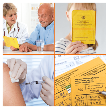 Custodia documento di vaccinazione 105 x 144 mm a due facciate