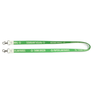 Printed paper lanyards with two carabiner hooks