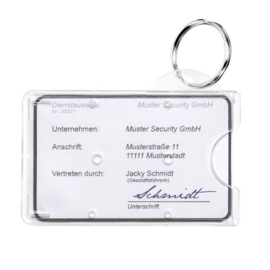 ID-kortshållare styv med nyckelring