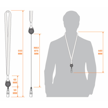 16mm lanyards extendable