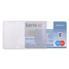 Bank card cover transparent with thumb slide