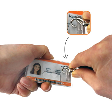 ID badge holder for 2 cards vertical