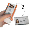 ID badge holder for 2 cards vertical