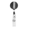 Badge reel black with belt clip and sticker