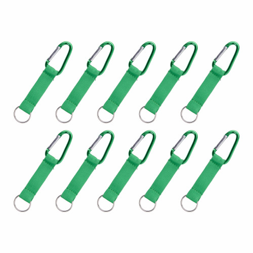 Cordón corto verde de sujeción de mosquetón