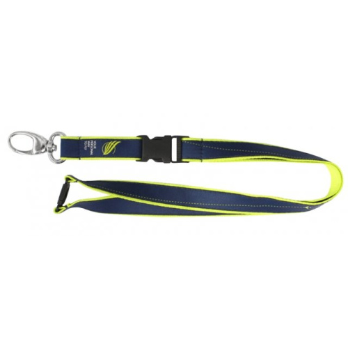 with two carabiner hooks (double lanyard)